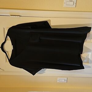 Cotton Bleu Black V-neck Blouse Size 2XL